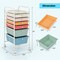 6 Drawer Storage Cart with Wheels PP Plastic Organizer Unit Steel Frame Rolling Utility Trolley for Home Office Bathroom Kitchen Organization Multi Purpose